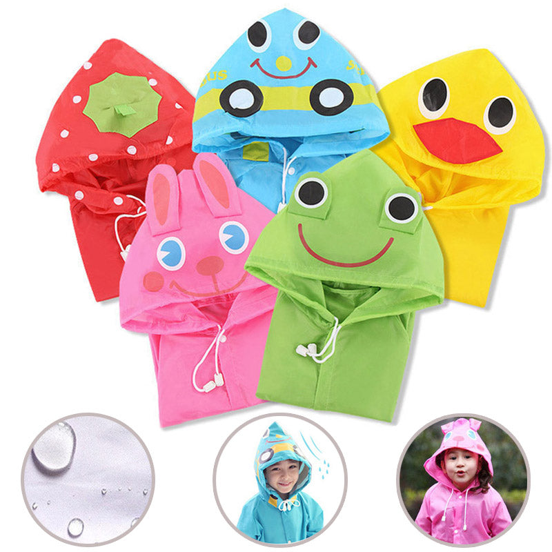 Kids Waterproof Animal Style Raincoat for Children